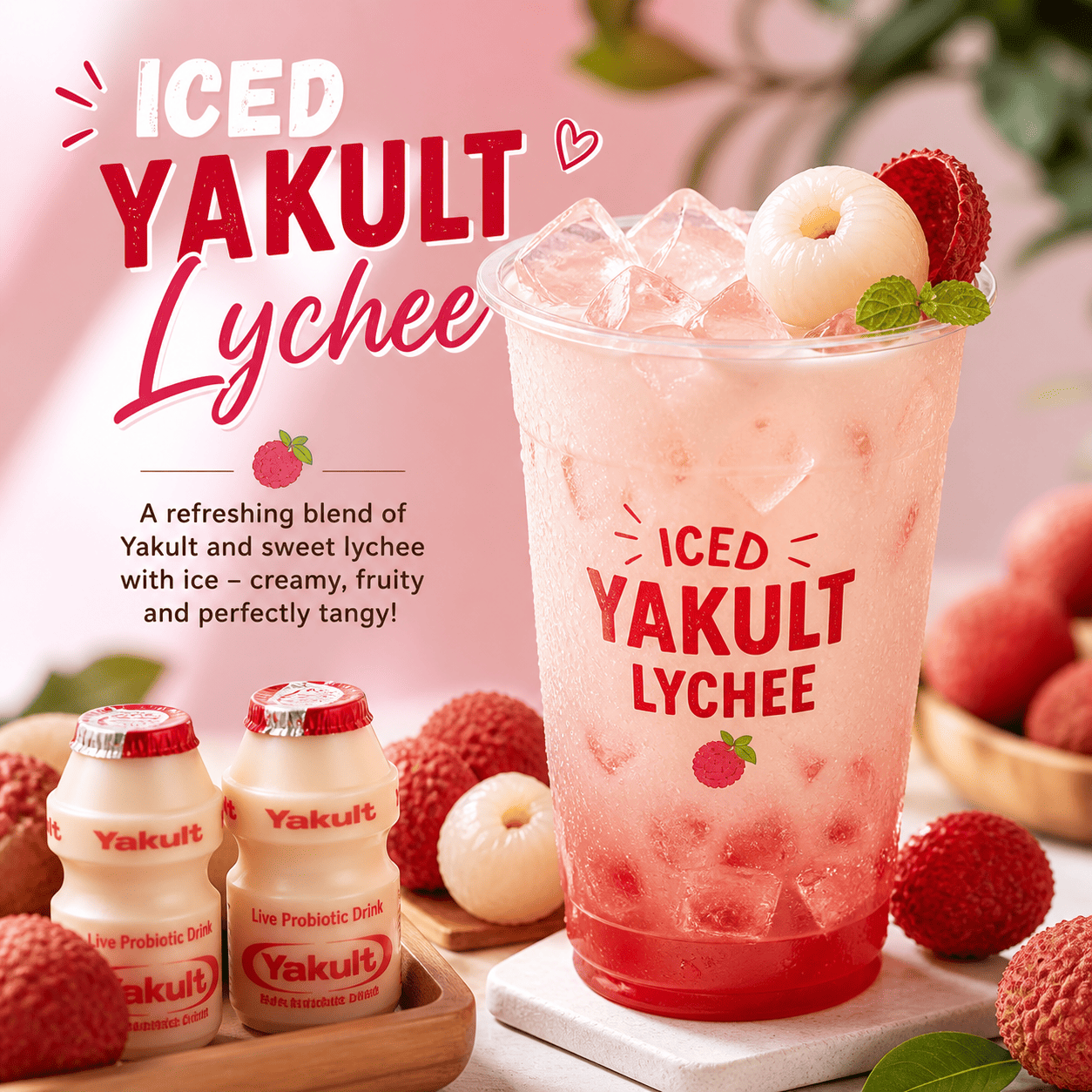 Iced Yakult Lychee Six Ounces Coffee